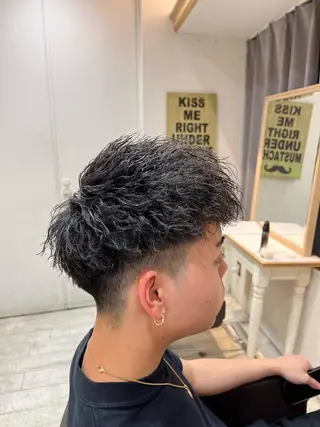 ショート パーマ メンズ 💈men's💈 satoru中目黒のヘアスタイル