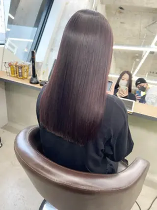 ヘアアレンジ パーマ カラー セミロング 【ヘアケア特化型】 newi天王寺のヘアスタイル