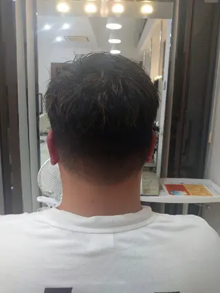 ショート メンズ カラー 丁寧なカットが評判！ 生駒富雄☆丸上のヘアスタイル