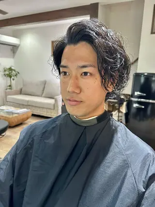ロング パーマ メンズ パーマPrivate SalonNoa名駅のヘアスタイル