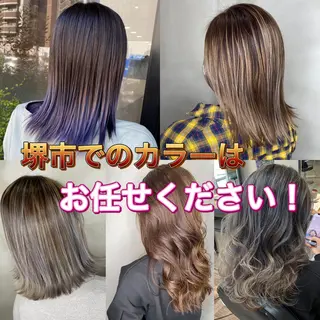 セミロング カラー パーマ ヘアアレンジ メンズ キッズ ネイル マツエク・マツパ Belle hair Design青野大貴のヘアスタイル
