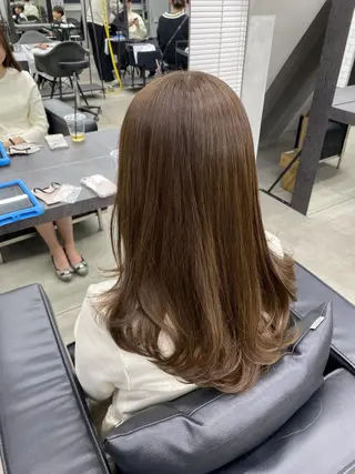 カラー ロング 髪質改善/レイヤー/ 透明感カラー🩶結華のヘアスタイル
