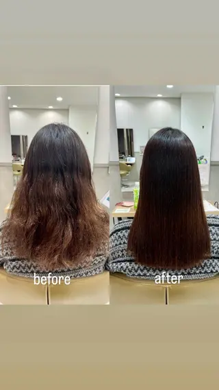 ロング クセ/うねり改善/ 縮毛矯正🫧ゆりのヘアスタイル