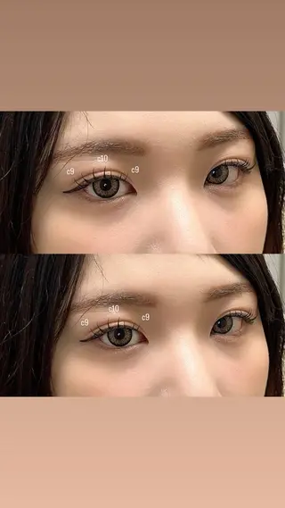 マツエク・マツパ 束感まつ毛／艶カラー おがたゆうか🎀‎のマツエク・マツパデザイン