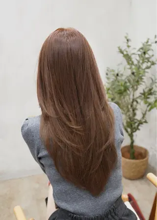 ロング カラー 🪞透けヘア髪質改善 艶ベージュ/nagiのヘアスタイル