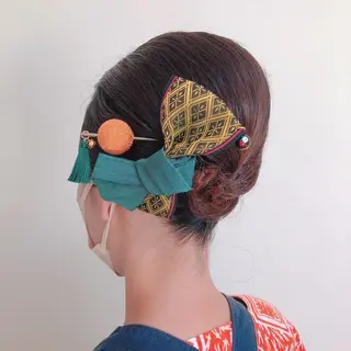 ヘアアレンジ ツノガイ エリのヘアスタイル