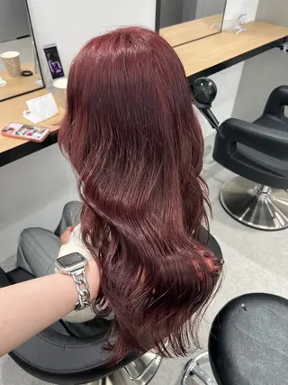 ロング カラー 暗髪🩶ラベンダー/ ブルー/ユウナ🤍のヘアスタイル