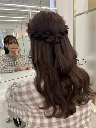 ロング ヘアアレンジ CARELLY Rukaのマツエク・マツパデザイン