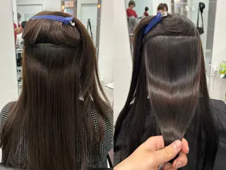 ロング 縮毛矯正/エクステ レイヤーカット/達也のヘアスタイル