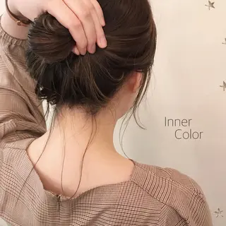 ミディアム カラー 市川 千夏のヘアスタイル