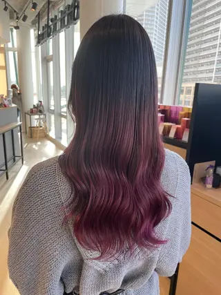 セミロング カラー 美髪形成！色素改善！ 秋田　和輝のヘアスタイル