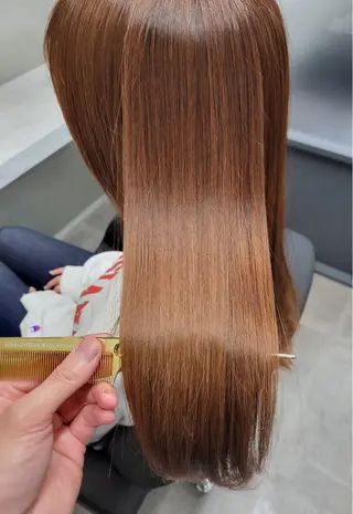 ロング パーマ 顔周りカット/ 髪質改善/kazuのヘアスタイル