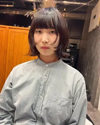 ミディアム カラー haco＋所属・圧倒的デザイン力 店長🎨RENAのヘアスタイル