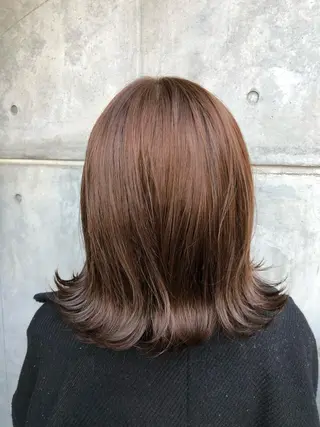 ミディアム カラー 髪質改善韓国レイヤー カット内田智大のヘアスタイル