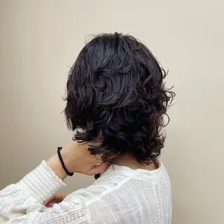 ミディアム パーマ 前野 早紀のヘアスタイル
