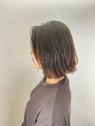 ミディアム パーマ ハイトーンヘア/ 島崎　タクミのヘアスタイル