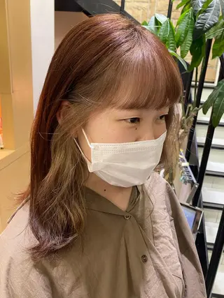 セミロング カラー ヘアアレンジ TSUNA 🌙 Lim 五反田のマツエク・マツパデザイン