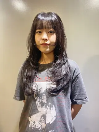 ロング ブリーチなしベージュ カラー✨Takeのヘアスタイル