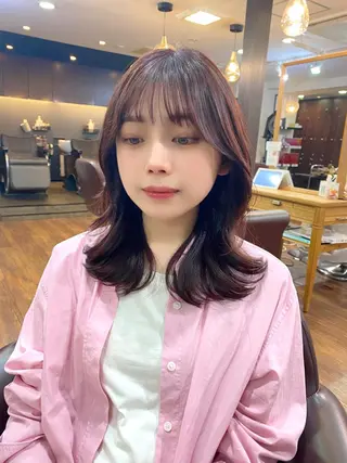 ミディアム カラー 似合わせレイヤー 🇰🇷荒木洋文のヘアスタイル