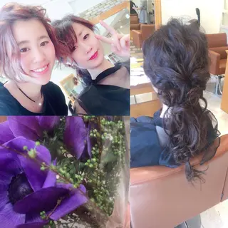 ロング ヘアアレンジ G LUX 清水のマツエク・マツパデザイン