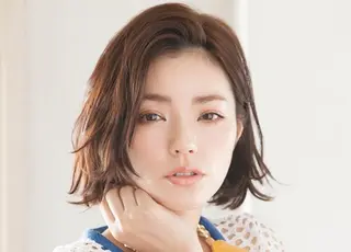 ミディアム カラー パーマ 古田 佳規のヘアスタイル