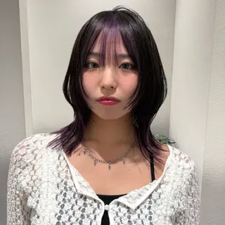 ミディアム カラー ✨ブリーチ支持No1 複雑履歴修正/舘岡のヘアスタイル