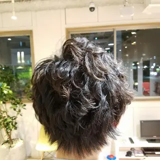 ショート パーマ メンズ 田中 光のヘアスタイル