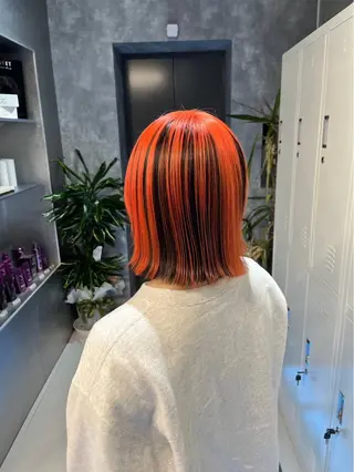 カラー まえの みほのヘアスタイル