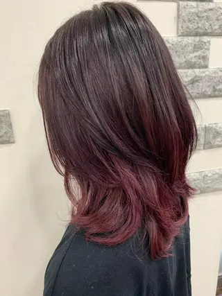 セミロング カラー 薄田 珠美のヘアスタイル