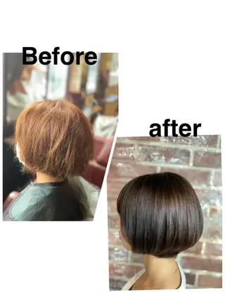 ショート カラー パーマ AUBE hair garden渋谷所属・✨ハイトーンカラー 🌈モテ髪のヘアスタイル