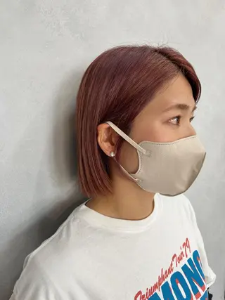 ショート カラー 🦩レイヤー|透明感 カラー🦩makoのヘアスタイル