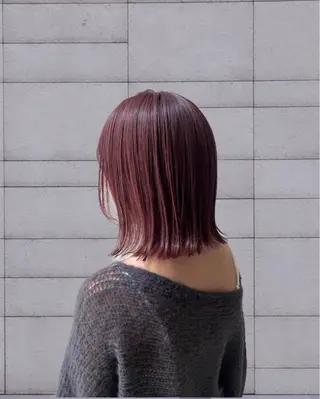 ミディアム カラー ayano / 透明感・くすみカラーのヘアスタイル