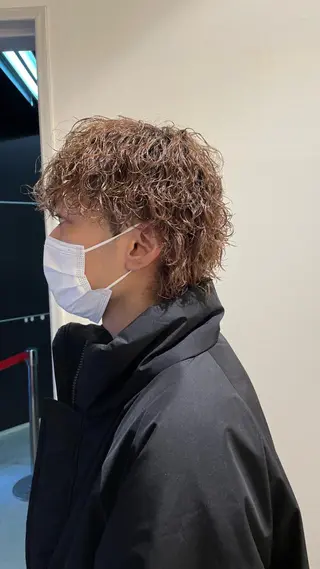 パーマ メンズ メンズバレイヤージュ 🌫ハイライトのヘアスタイル