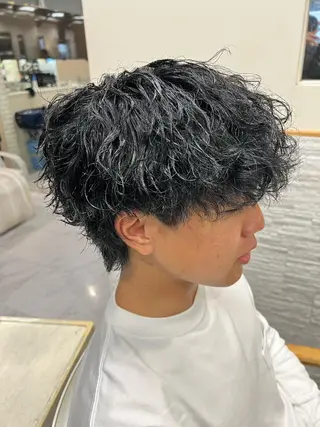 ショート パーマ メンズ 🌻メンズカット 落合諒🌻のヘアスタイル