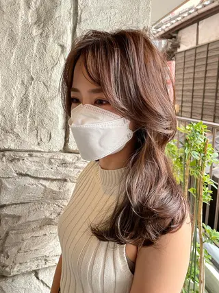 ロング カラー 末石 智のヘアスタイル