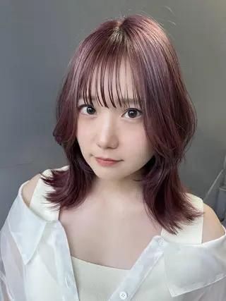 カラー セミロング 髪質改善✨艶髪✨ レイヤーカット 田畑のヘアスタイル