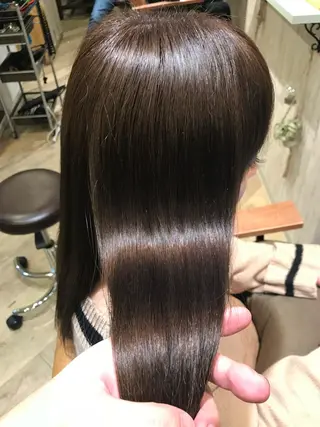 セミロング カラー 髪質改善専門美容室 Reshilリシルのヘアスタイル