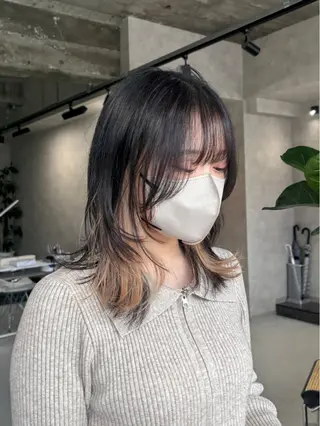 ミディアム 長崎 紗南のヘアスタイル