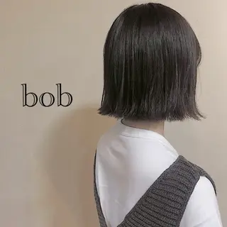 ミディアム 切りっぱなしボブ/ カット/ゆうすけのヘアスタイル