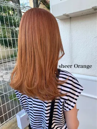 セミロング カラー 透明感カラー👑 井上美乃里のヘアスタイル