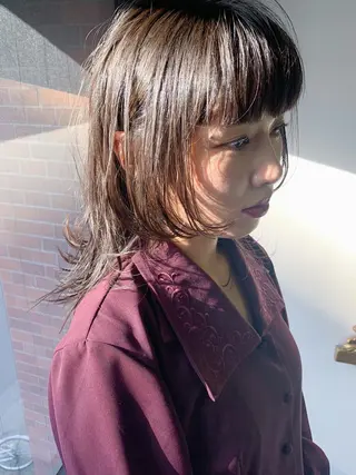 セミロング 丹羽大喜 縮毛矯正/美髪矯正のヘアスタイル