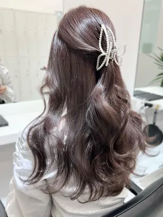 ロング カラー ヘアアレンジ 盛れる顔周り🤍渋谷 Risa🎀のヘアスタイル