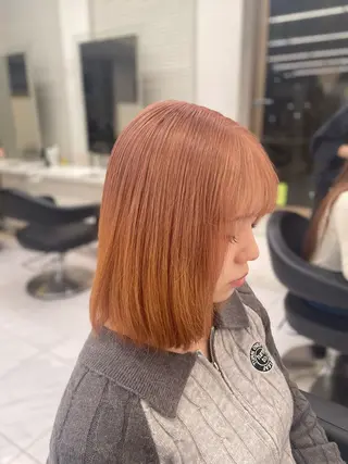 ロング カラー 透明感🤍レイヤー ベージュ‎🤍ピンクのヘアスタイル