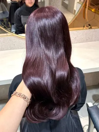 ロング Loom.by Sea【新宿】所属・暖色カラー/新宿/韓 国風レイヤー鮫島志穂のヘアスタイル