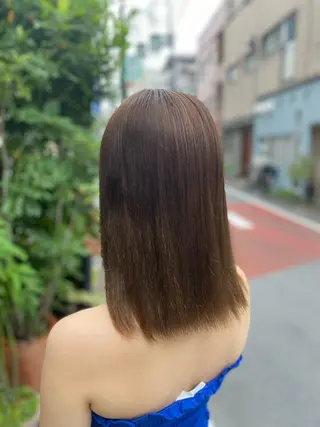 セミロング カラー 古西 康裕のヘアスタイル