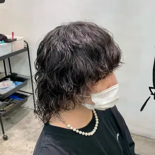 セミロング パーマ メンズ メンズ特化美容師/ 藤戸 椋のヘアスタイル