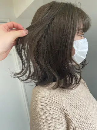 セミロング カラー exfa sakura🪞のヘアスタイル