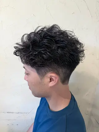 ショート パーマ メンズ メンズ特化/パーマ指 名No.1/百瀬太郎のヘアスタイル