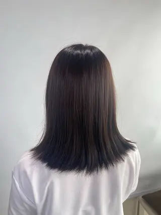 ミディアム カラー オーガニックカラー/ 髪質改善/暗髪/ボブのヘアスタイル