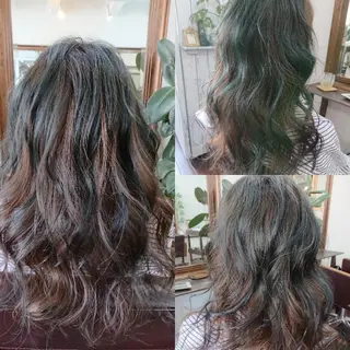 ロング カラー パーマ 鈴木 隆広のヘアスタイル